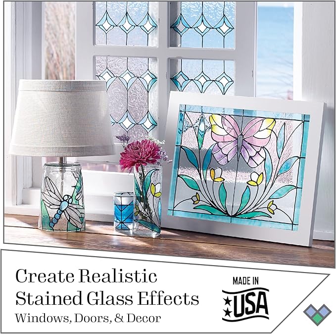 Gallery Glass Stained Glass Paint, Crystal Clear 8 fl oz Stained Glass Paint - Image 3