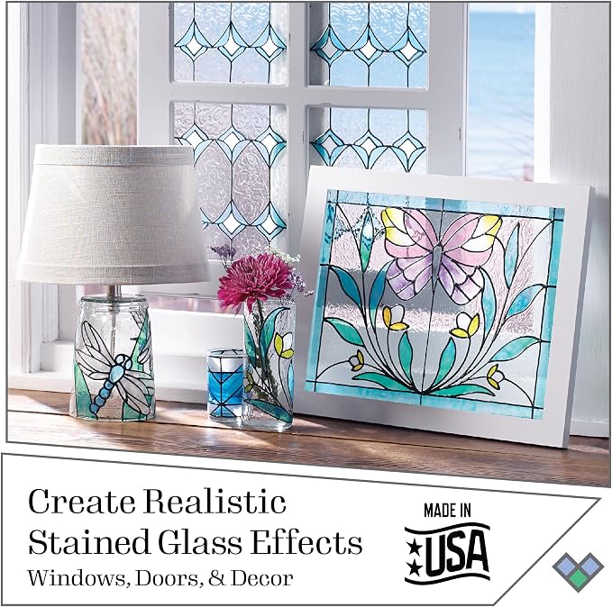 Gallery Glass, Aqua Stained Glass 2 fl oz Brilliant Smooth Finish Paint - Image 3