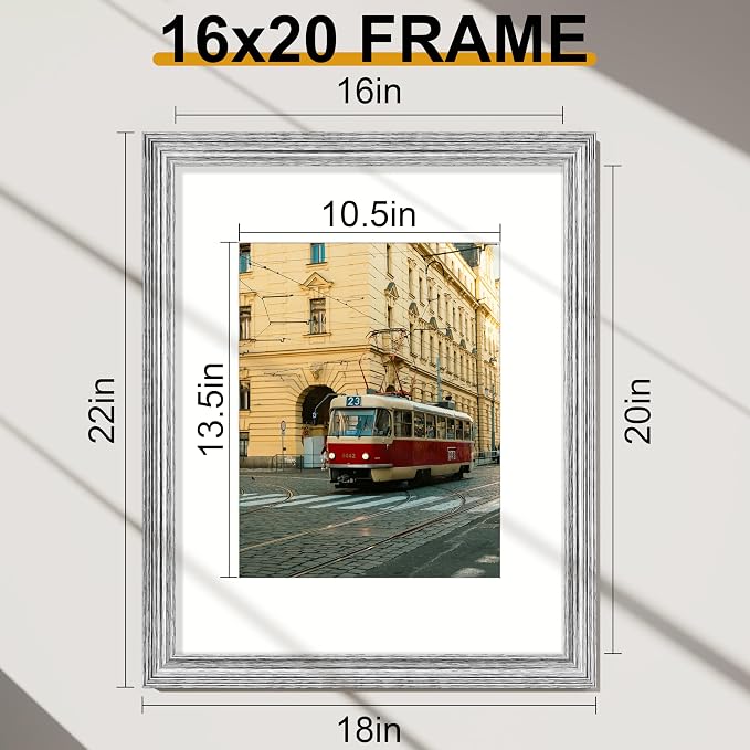 Vittanly 16x20 Picture Frames Set of 2, Ornate Vintage Photo Frame - Image 5