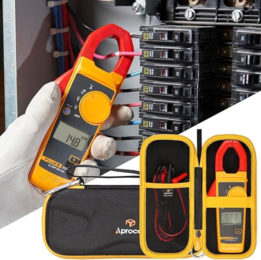 Aproca Portabel Hard Storage Case, for Fluke 323/324 / 325/302+ Clamp Meter and Accessories