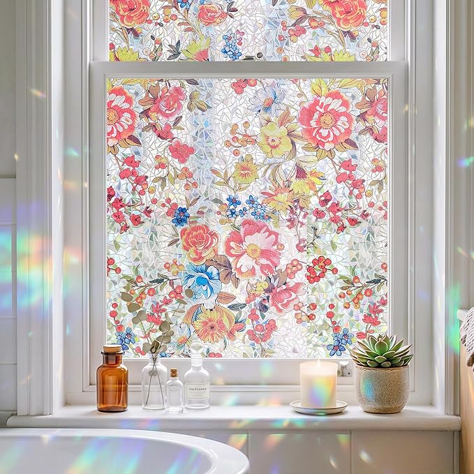 ADD.HERES Window Privacy Film, Stained Glass Decorative Static Cling, Removable by ADDHERES