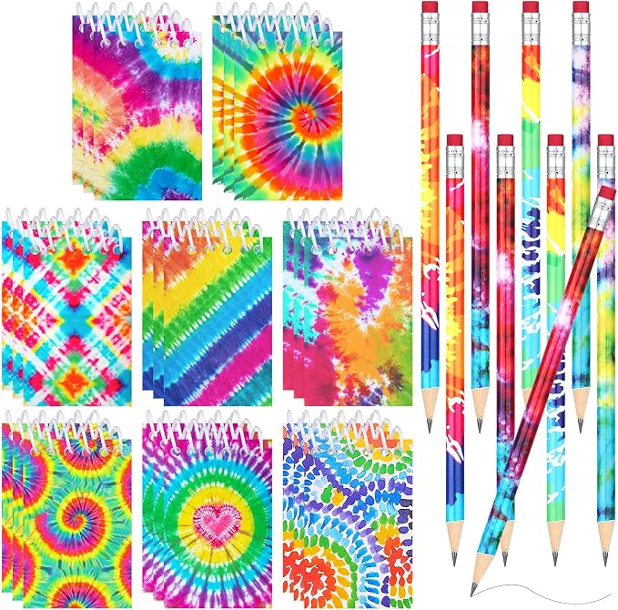 Honoson 48 Pcs Mini Tie Dye Notepads by Colarr