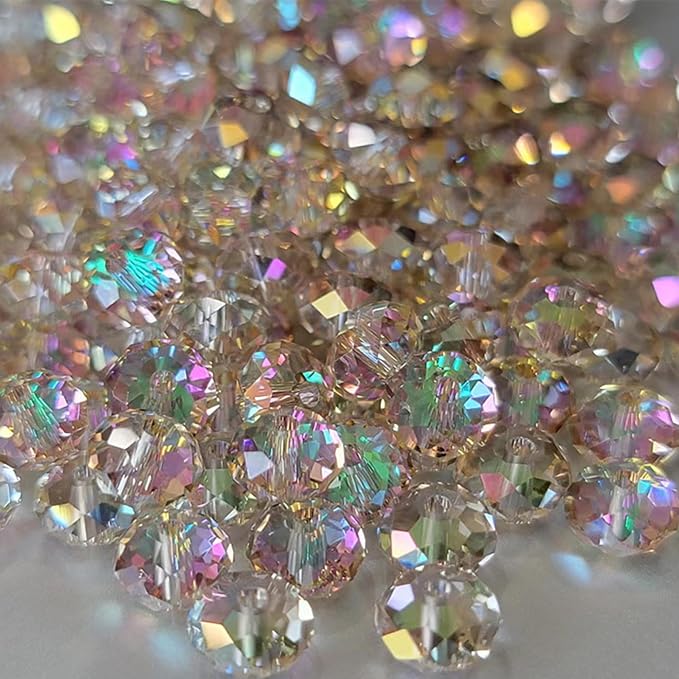 460Pcs 8mm Crystal Glass Beads for Jewelry Making Beads for Bracelets Necklace by Laopottbeads