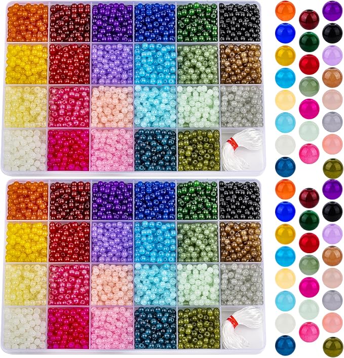 XSEINO 5700PCS 4mm Round Glass Beads - Image 6