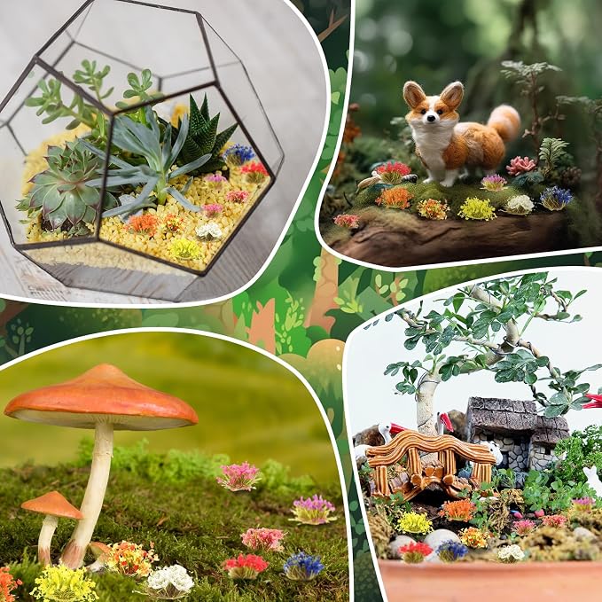 288 Pcs Static Grass Tuft Flower Cluster Vegetation Groups Self Adhesive - Image 5