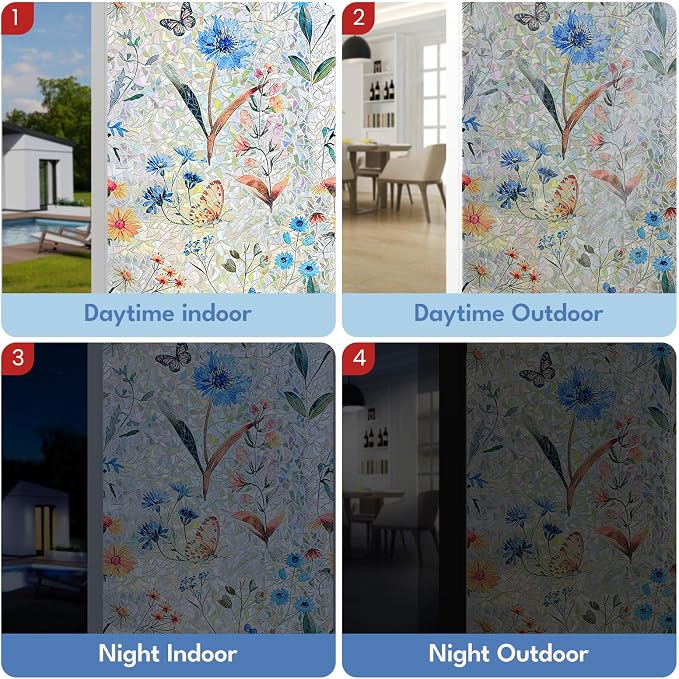 ADD.HERES Window Privacy Film, Stained Glass Decorative Static Cling, Removable - Image 5