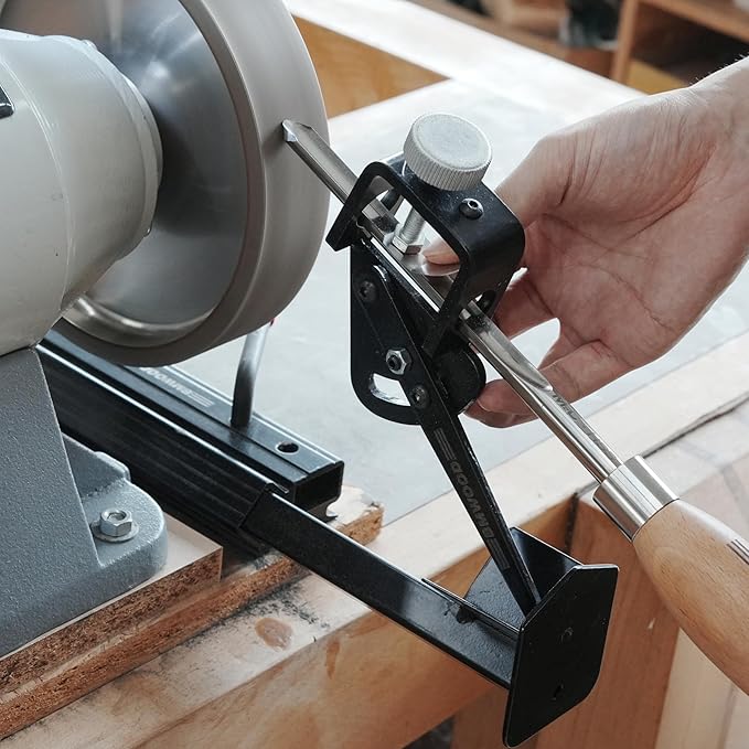 BG-GRIND4 4PCS Set Complete Grinding Jig System for Wood Chisels, Grind Sharpening System to Sharpen Lathe Turning Tools, Chisels, Skews, Bowl Spindle Gouges etc.