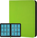 360 Cards Ringless 9-Pocket Side Loading Trading Card Binder, PU Zipper Fixed by GERMUN