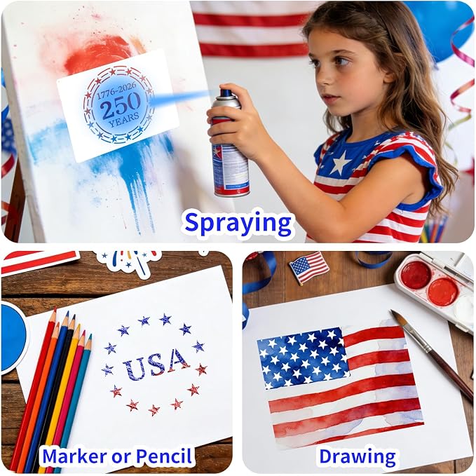 12 PCS Independence Day Stencils - Image 8