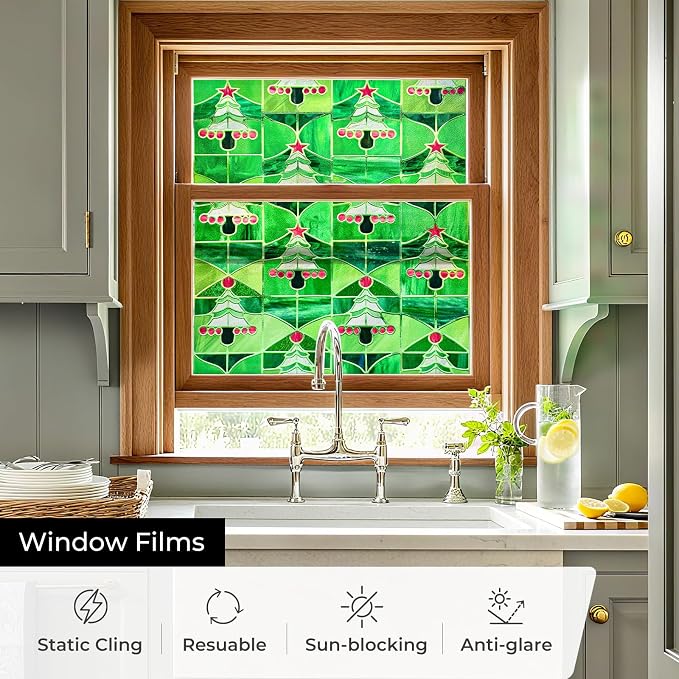 3D Stained Glass Window Film, Decorative Window Privacy Film - Image 4