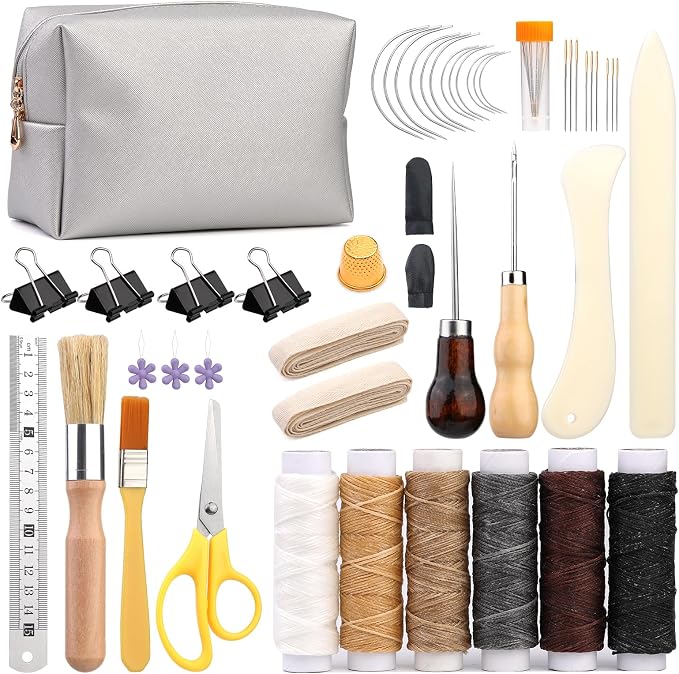 49 Pcs Book Binding Kits for Beginners Hand Bookbinding Tools Bookbinding by Jupean
