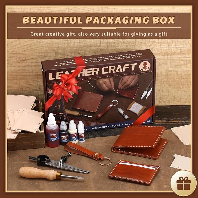 CBHGFEA 51-Piece Leather Working Kit: CBHGFEA Craft Tools Set - Image 7