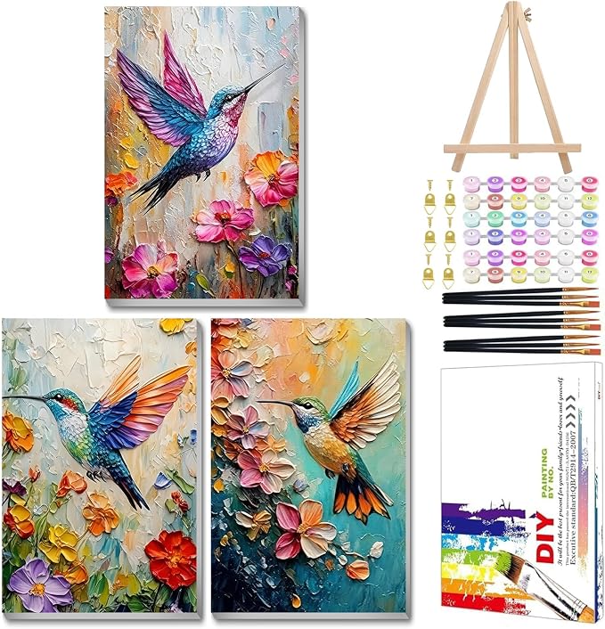 Mandun 3 Pack Paint by Numbers Kit by MANDUN