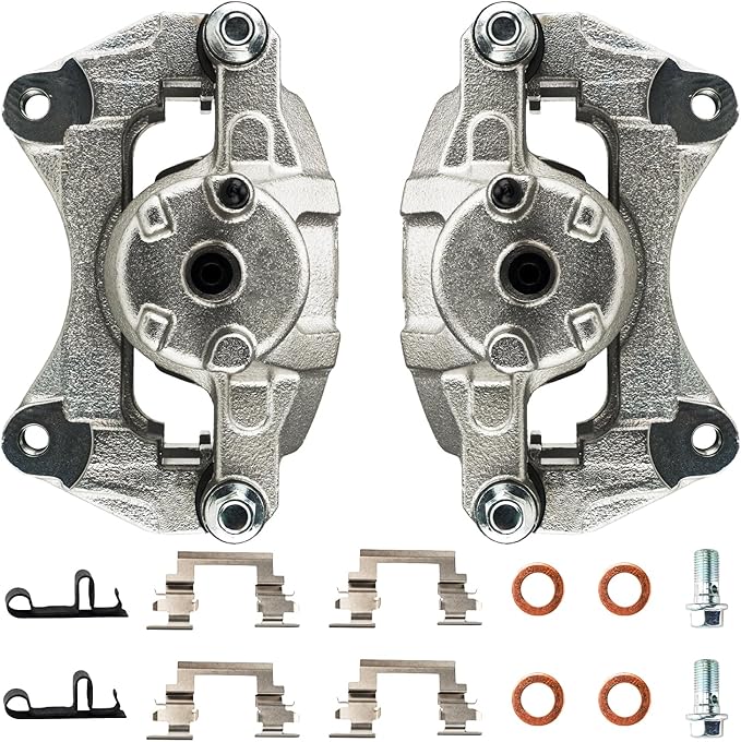 Torchbeam Front Brake Calipers Set for Jeep 2007-2017 Patriot, Jeep 2007-2016 Compass, Dodge 2008-2014 Avenger, Chrysler 2011-2014 200, Front Left and Front Right Calipers Replace # 18B5032+18B5033