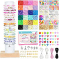 Dowsabel Clay Beads 7500 Pcs Friendship Bracelet Making Kit, 2 Boxes 24 Colors by Dowsabel
