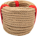 Natural Hemp Rope (1/2 in x 100 ft) Twisted Manila Ropes Jute Ropes Sisal Rope for Cat Scratching Post, Camping, Crafts, Tug of War, Railings Decorate, Hanging, Hammock, DIY Projects