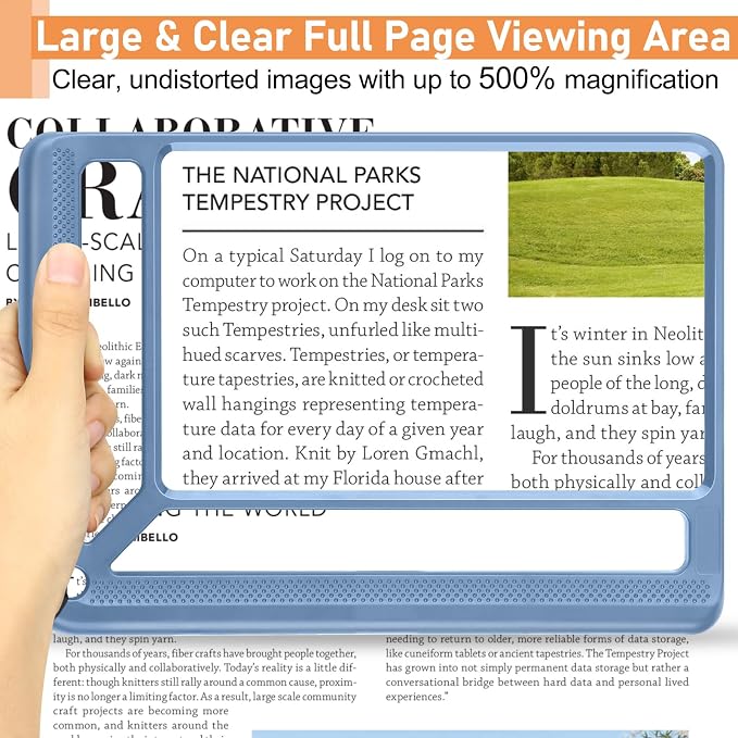 AKKYCVS 5X Full Page Magnifying Glass - Image 2