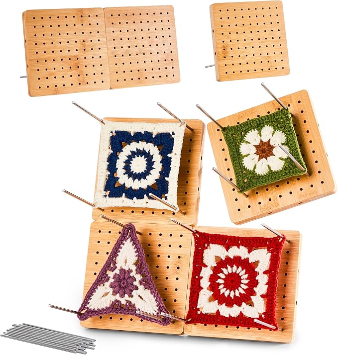 4-Pack 4.7" Crochet Blocking Boards by OAKWOOMA