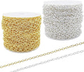 60 Feet Metal Iron Necklace Chains 3mm Bulk Curb Link Chain by KEIAOUE