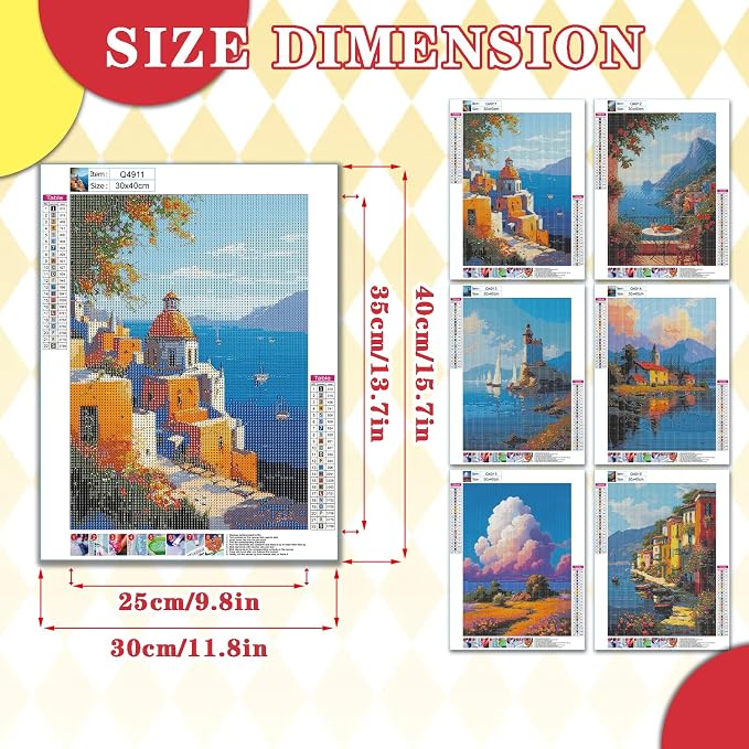Leatrice 6 Pack Landscape Diamond Painting Kits - Image 2