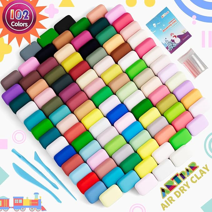 ARTPAR Air Drying Clay Kids 102 Colors, Modeling Magic Clay Kit - Image 2