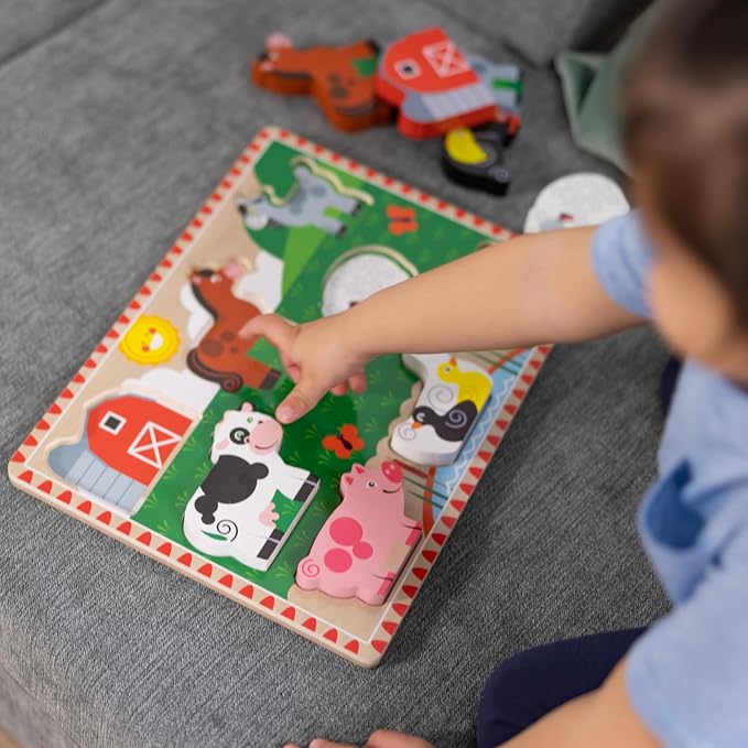 Melissa & Doug Farm Wooden Chunky Puzzle - Image 5