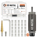 Rivet Nut Installation Tool Set Flat Head Rivnut Threaded Insert Nut Kit SAE & Metric for Metal Heavy Duty Zinc Plated Nutsert (10-24(Rivet Nut Tool-25pcs, Stainless))