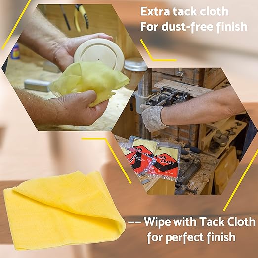 S&F STEAD & FAST Mouse Sander Pads 120 Grit 50 Pack, Mouse Sandpaper for Black and Decker Sander, 12 Hole Hook and Loop Sanding Pads, Detail Palm Sand Paper Set with Tack Cloth
