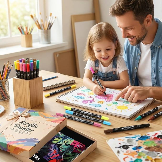 Thboxes 24 Colors Acrylic Paint Markers - Image 6