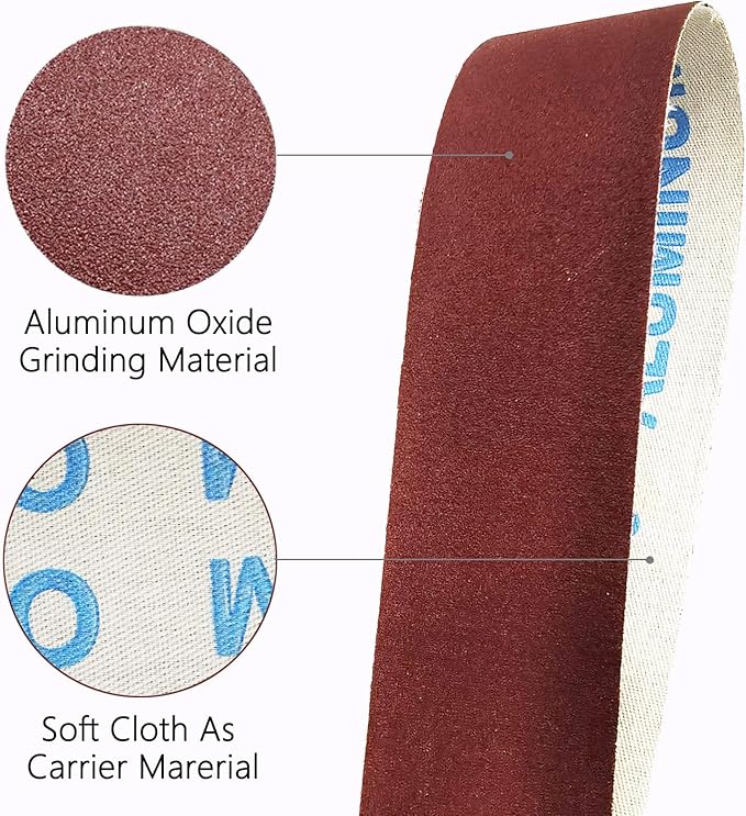 20 Pcs 1-1/2 x 29 Inch Sanding Belts,4 Pcs Each of 60/120/240/400/600 Grits Sanding Belt for Pipe Sander Adapter,740 x 40 mm Sanding Belts for Pipe or Tube Sanding Attachment.