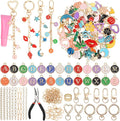 selizo 198Pcs Charms Lip Gloss Keychain Making Kit, DIY Craft Supplies by selizo