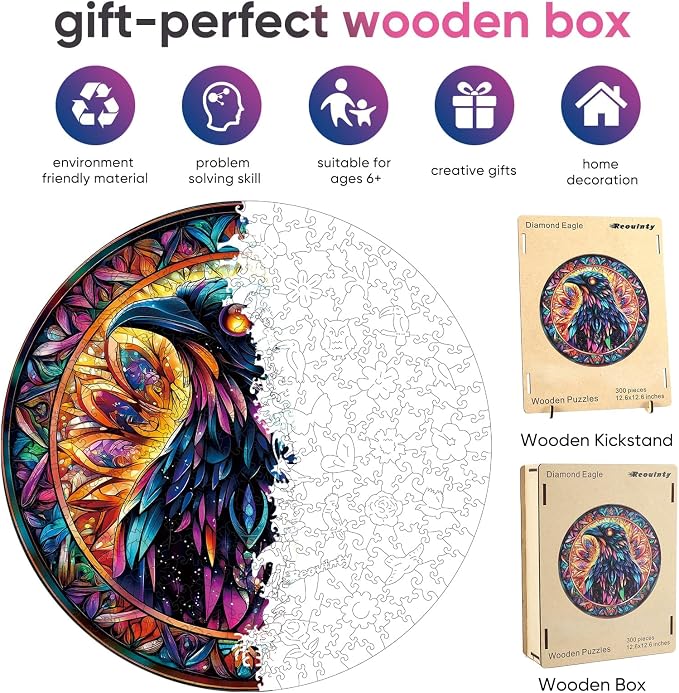 Reouinty 500 Pieces Wooden Puzzles - Image 4