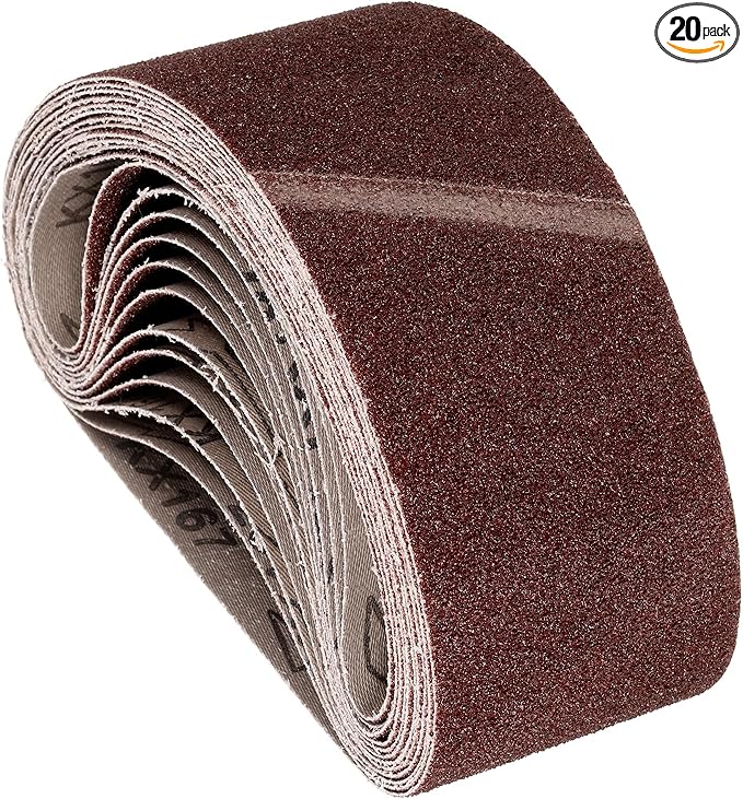 20 Pcs Sanding Belts 4 x 24 Inch 40 Grit Aluminum Oxide Abrasive Sandpaper for Belt Sander Metal Grinding Wood Working Weld Rust Removal