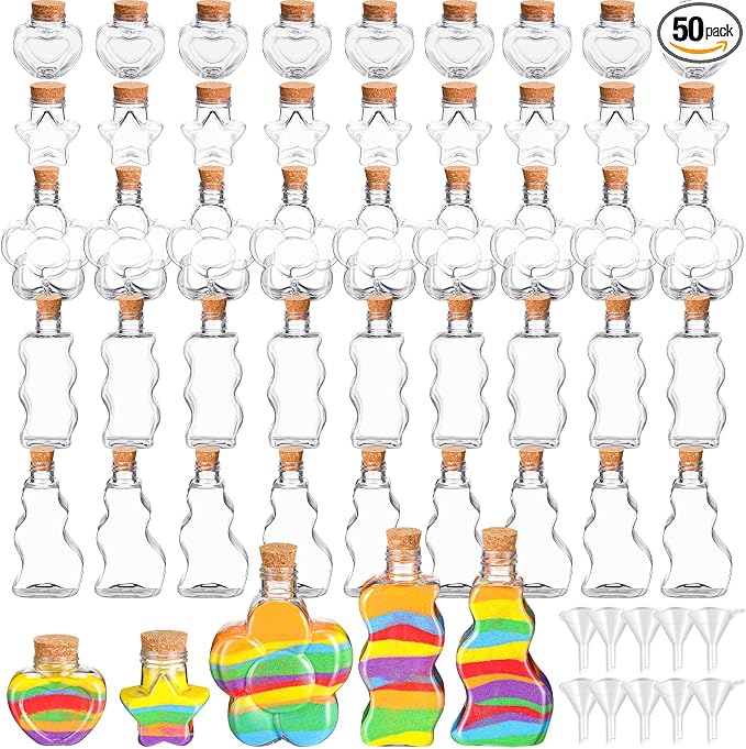 Shappy 50 Pcs Plastic Sand Art Bottles by Shappy