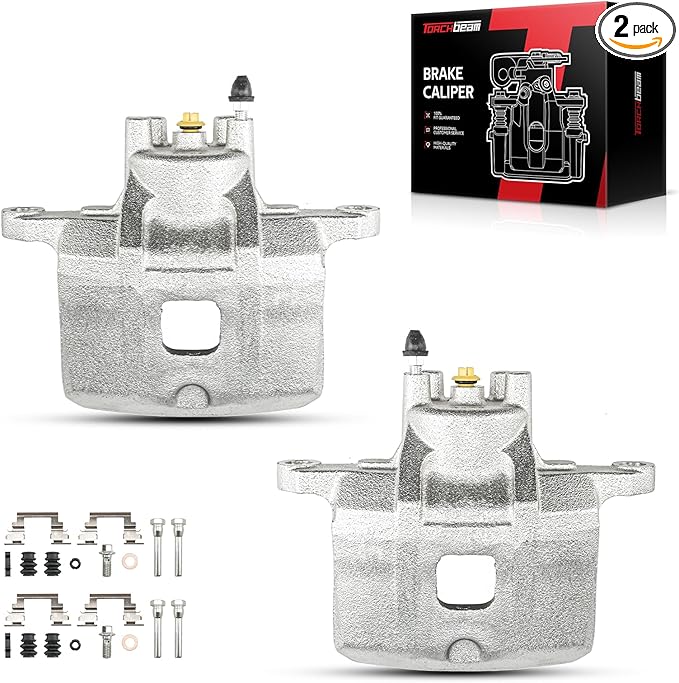 Torchbeam Front Brake Calipers Set for Jeep Patriot 2007-2017, Jeep Compass 2007-2017, Dodge Avenger 2008-2014, Mitsubishi Outlander Sport, Front Left and Front Right Calipers Replace # 185032+185033