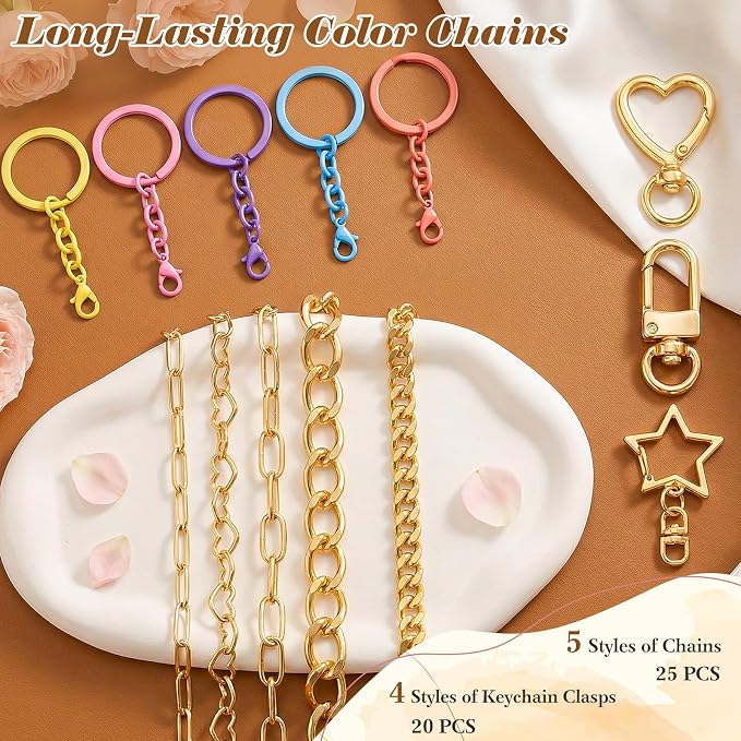 Ecoofor 364 Pcs Keychain Making Kit - Image 4