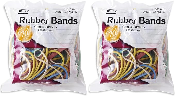 Charles Leonard Rubber Bands, 1 3/8 Ounce Bags by CharlesLeonard