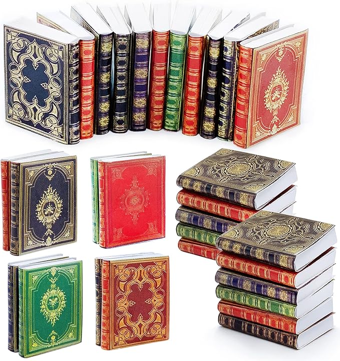 30 Pack 1:12 Scale Miniatures Dollhouse Books, Mini Books Dollhouse Decoration by Baaxxango