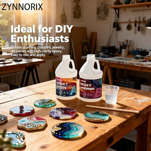 Resin Epoxy 1 Gallon, 3×UV Resistant, Self Levefing, River Table, Molds Casting - Image 7
