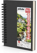 joibabe Mixed Media Sketchbook, 160 GSM 60 Sheets Spiral Bound Drawing Pad by Joibabe