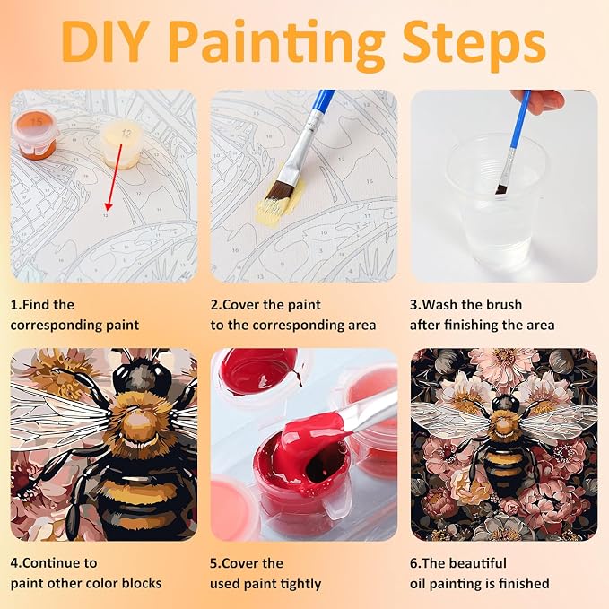 Framed Paint by Numbers Kit for Adults - Image 8