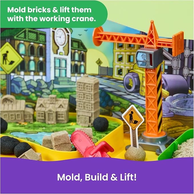 Kinetic Sand Construction Zone, Moldable Play Sand Sensory Toys, Ages 3+ - Image 3