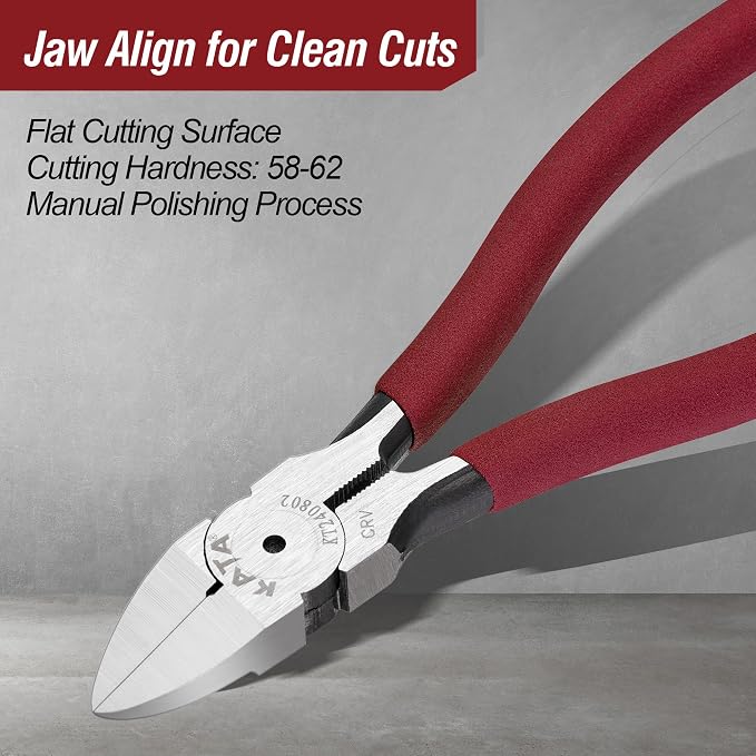 KATA 6 Inch Wire Cutters, Flush Cutter Plier - Image 4