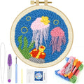 ERKOON Punch Needle Kit Adults Beginners, DIY Easy Ocean Embroidery Set by ERKOON