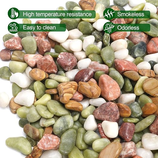 5 lb Pebbles for Indoor Plants, 3/8 Inch Decorative Rocks for Potted Plants - Image 6
