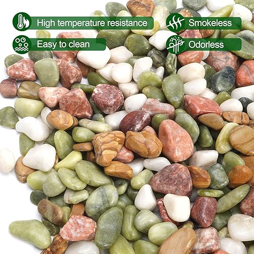2.2 lb Pebbles for Indoor Plants, 3/8 Inch Decorative Rocks for Potted Plants - Image 6