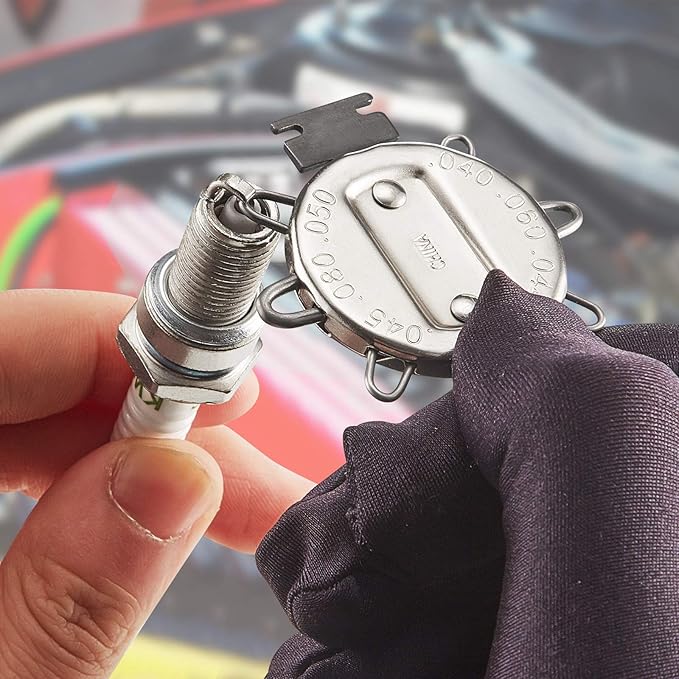 2 Pieces Spark Plug Gap Gauge Tool Spark Plug Gauge Measuring Tool Metric Standard Inches Gapper for Motorcycles