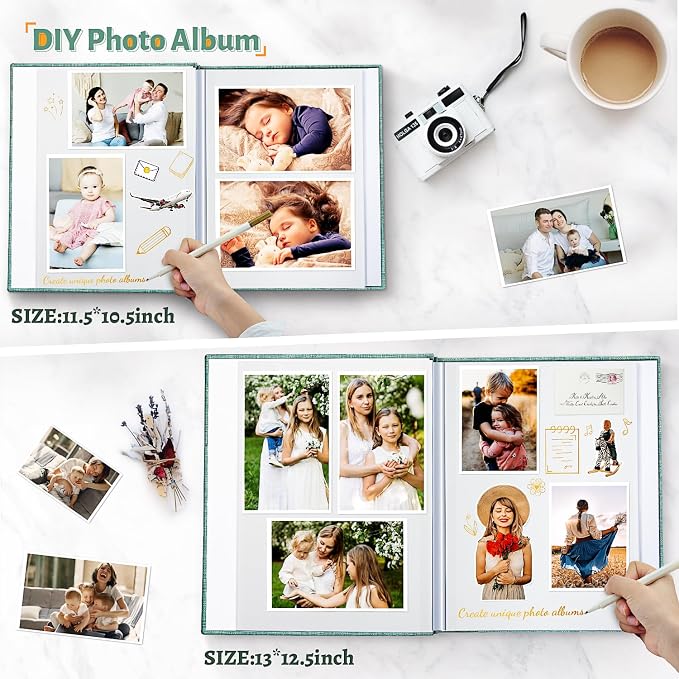 Artfeel Photo Album Self Adhesive Scrapbook, 60 Pages Large Photo Book - Image 3