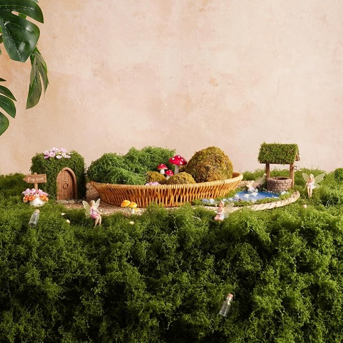 USMOLA Fake Moss Mat, Artificial Moss Table Runner - Image 4