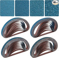 1/2x18 Inch Belt Sander Sanding Belts Kit 40 Pcs (10 Each of 40/60/80/120 Grits), Zirconia Belt Sander Paper Sanding Belts for Wood, Metal, Cars, and Furniture, 40-Pack